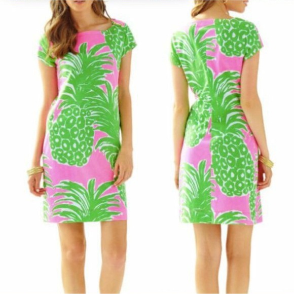 Lilly Pulitzer Loren Pink Pout Flamenco Pima Dress Size XS - Picture 8 of 8